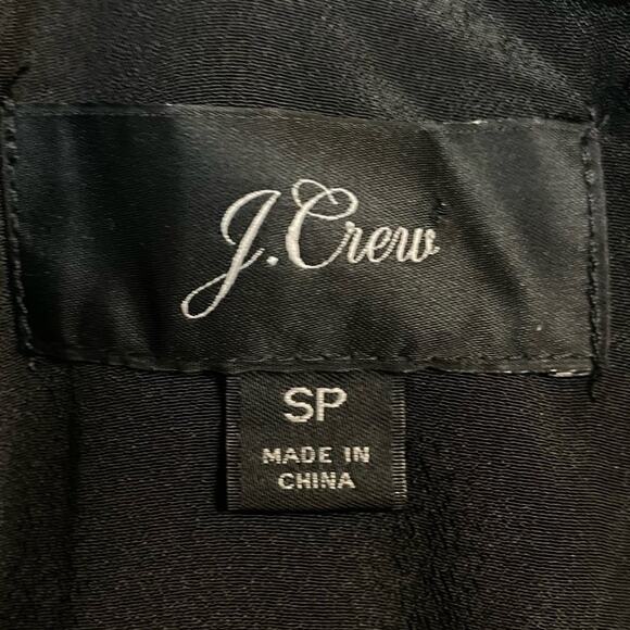 J. Crew Black Sheath Midi Dress with Tie Front - Picture 10 of 12